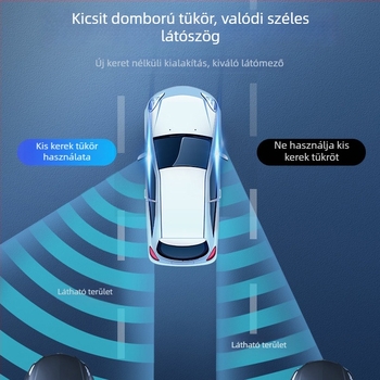 Turadze kerek hátsó tükör holttér-hez, 360°-os széles látómező, hátrameneti segéd, autó tartozék