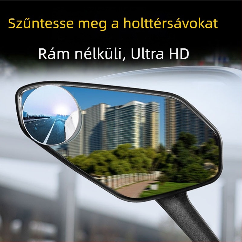 Turadze kerek hátsó tükör holttér-hez, 360°-os széles látómező, hátrameneti segéd, autó tartozék