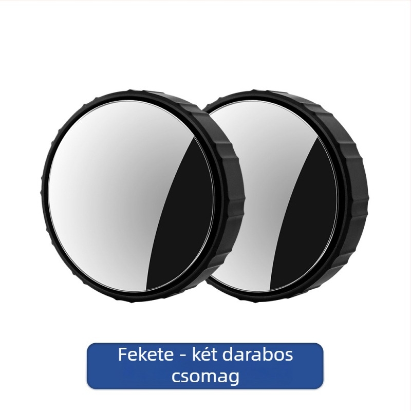 Autó visszapillantó tükör, kis kerek formájú holttérsegéd tükörrel, 360°-os szívókoronggal, ultra-széles Látószöggel