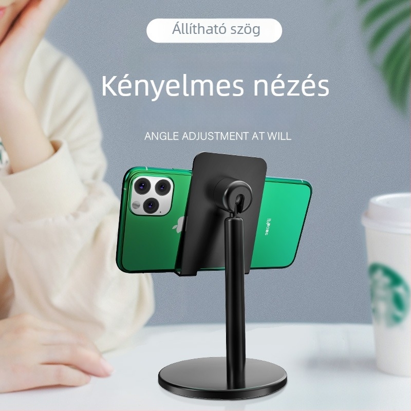 Asztali állvány telefonhoz és tabletához - kihajtható, összecsukható, tartós alumíniumötvözet, modell YYS380
