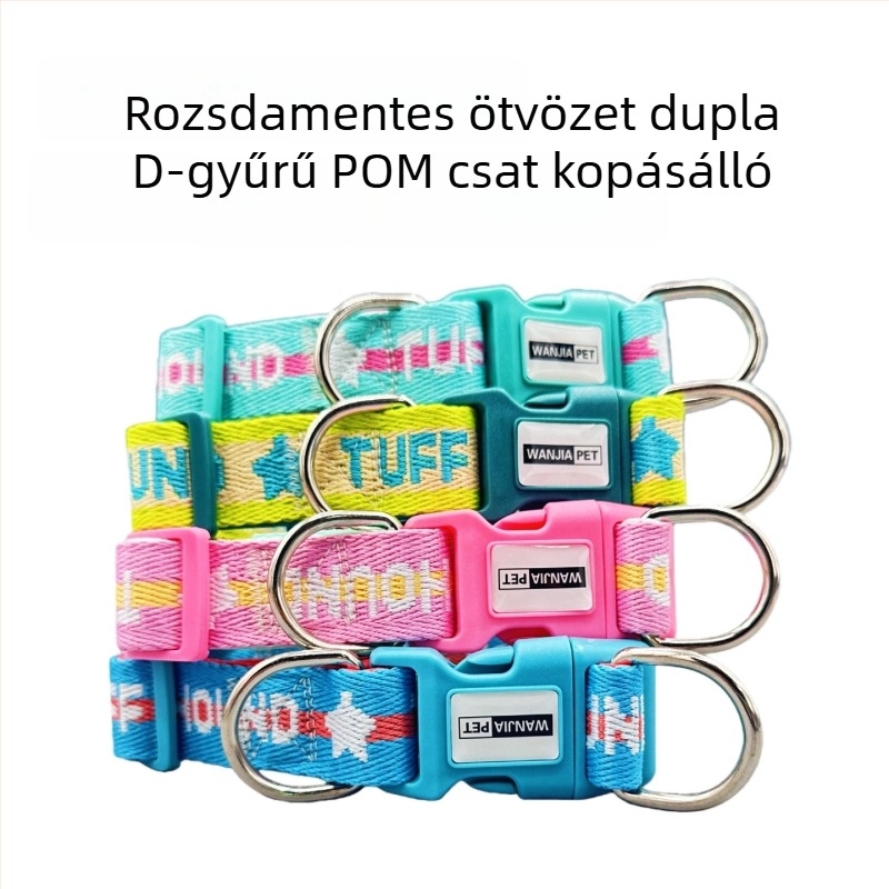 Wanjia kutyanyakörv anti-szorítás dizájnnal és puha belső réteggel, nylon-immitáció anyagból