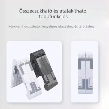 Asztali állvány – többfunkciós telefon és tablet tartó, műanyag, általános kompatibilitás, testreszabás támogatott