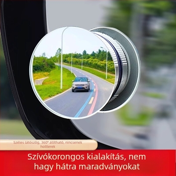 Vákuumos tapadókorongos hátsó tükör, kis kör alakú tükör, ultra széles 360° látómező, motorkerékpár holttér segédtükre, ultra tiszta