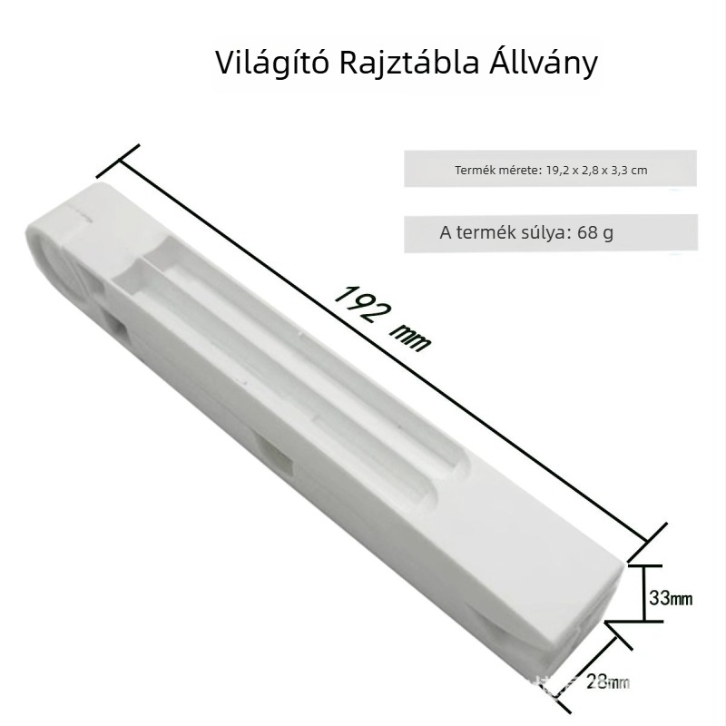 LED-es tablet állvány – összecsukható tartó, modell YH-06, átlátszó akril lap