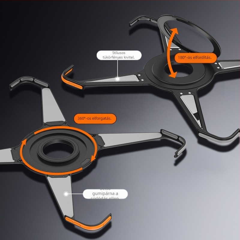 12,9 hüvelykes tabletához készült fém tartó, 360°-os forgatható, hordozható, kreatív, minimalist