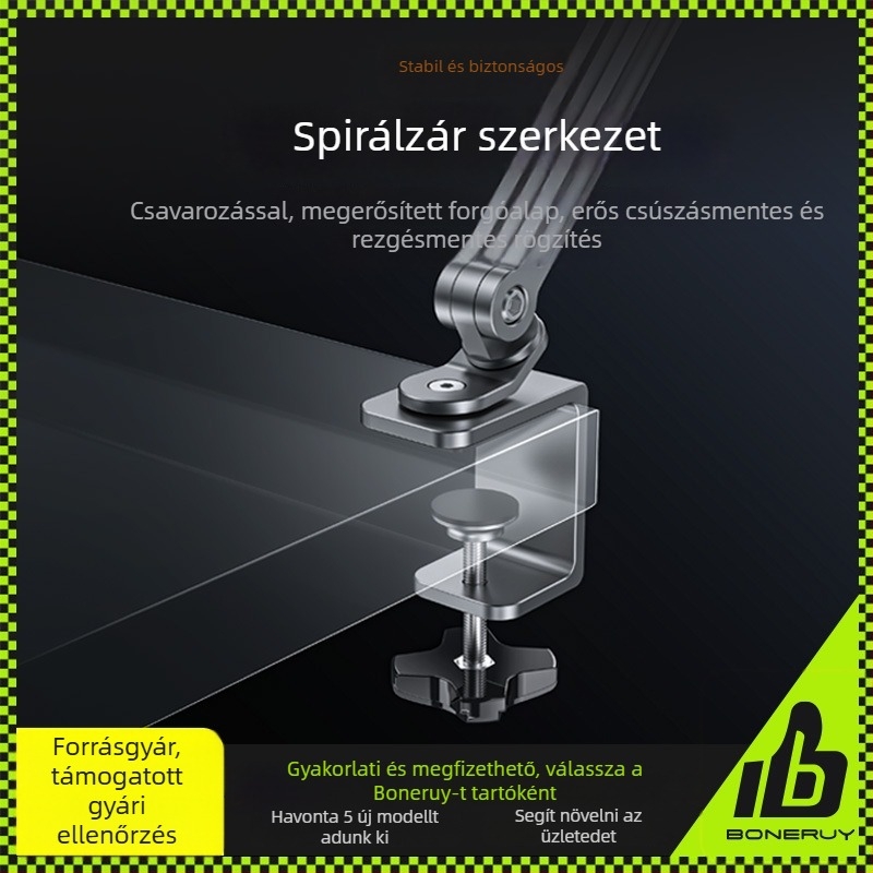 Tablettatartó – összecsukható, 360° cantilever, Modell Z67; kompatibilis iPad/iPhone sorozatokkal; OEM gyártás