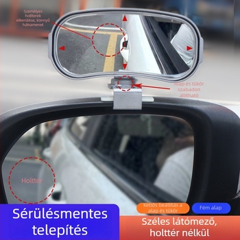 Autó hátsó nézőtükör – multifunkcionális, 360° látómező, fém kivitel, holttér segéd tükör – Si Yi Cheng