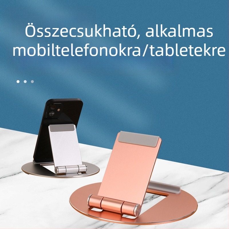 Összecsukható fém telefonállvány, asztali kivitel, modell 015, kompatibil tablettákkal