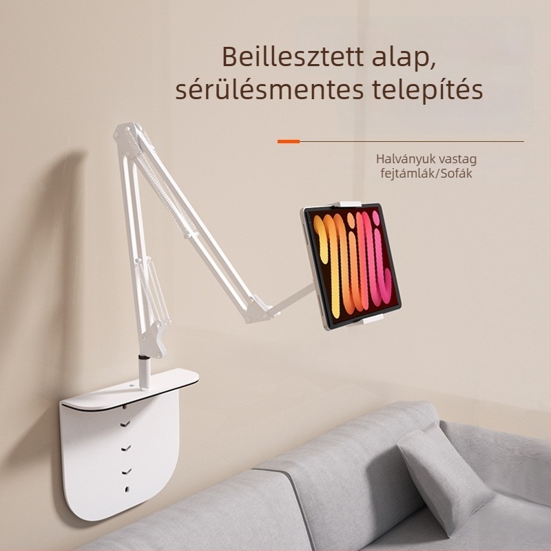 Összecsukható éjjeli állvány iPad/tabletához és okostelefonhoz, rejtett hasadékkal – fémből és műanyagból