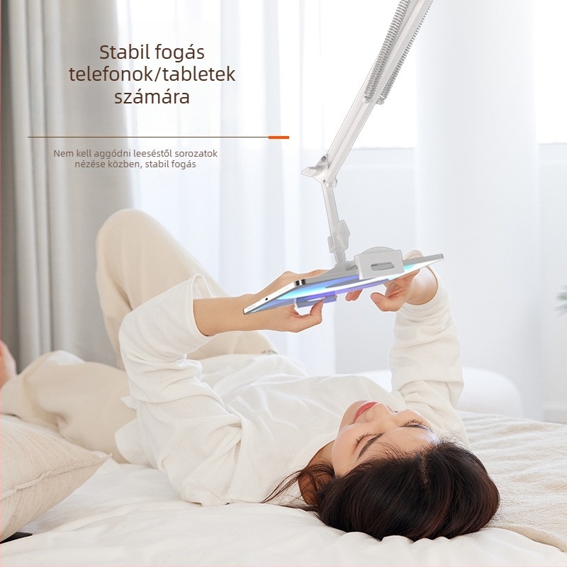 Összecsukható éjjeli állvány iPad/tabletához és okostelefonhoz, rejtett hasadékkal – fémből és műanyagból