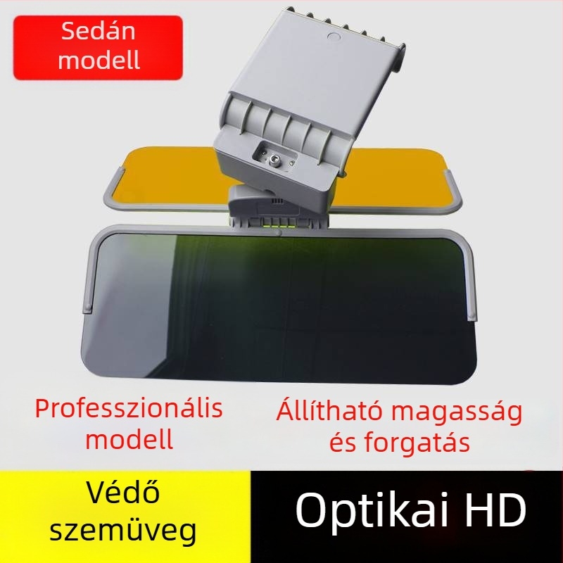 Autó Anti-Glare nap- és éjszakai védőárnyékoló, öntapadó rögzítés, univerzális illeszkedés