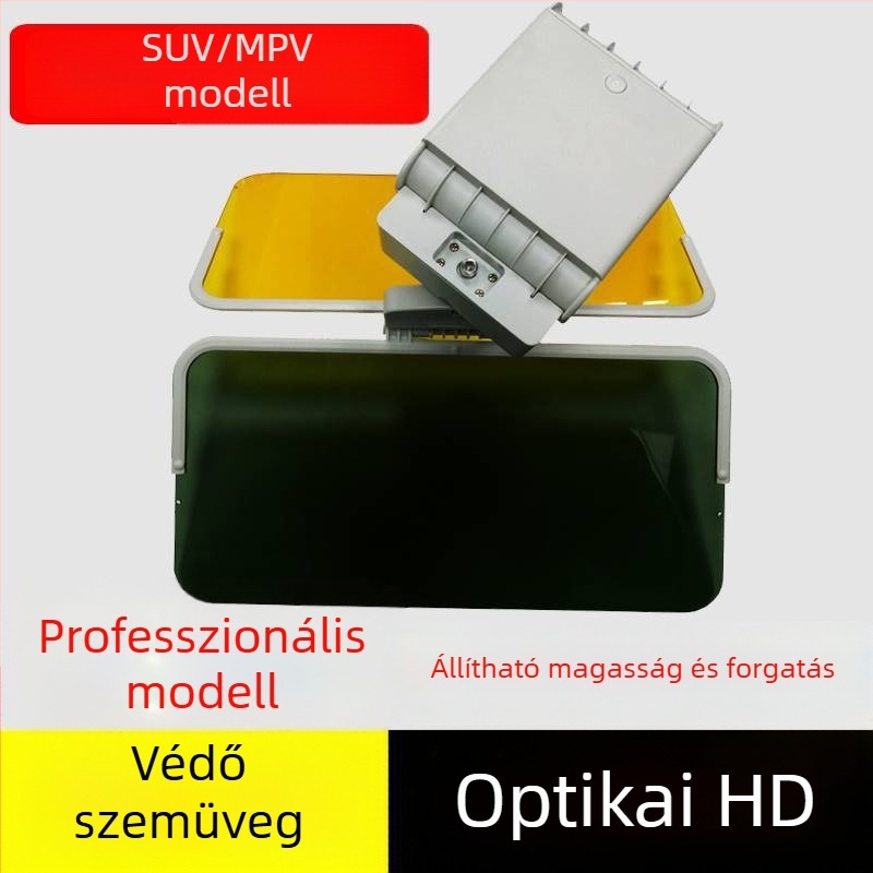 Autó Anti-Glare nap- és éjszakai védőárnyékoló, öntapadó rögzítés, univerzális illeszkedés