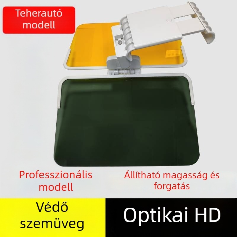 Autó Anti-Glare nap- és éjszakai védőárnyékoló, öntapadó rögzítés, univerzális illeszkedés