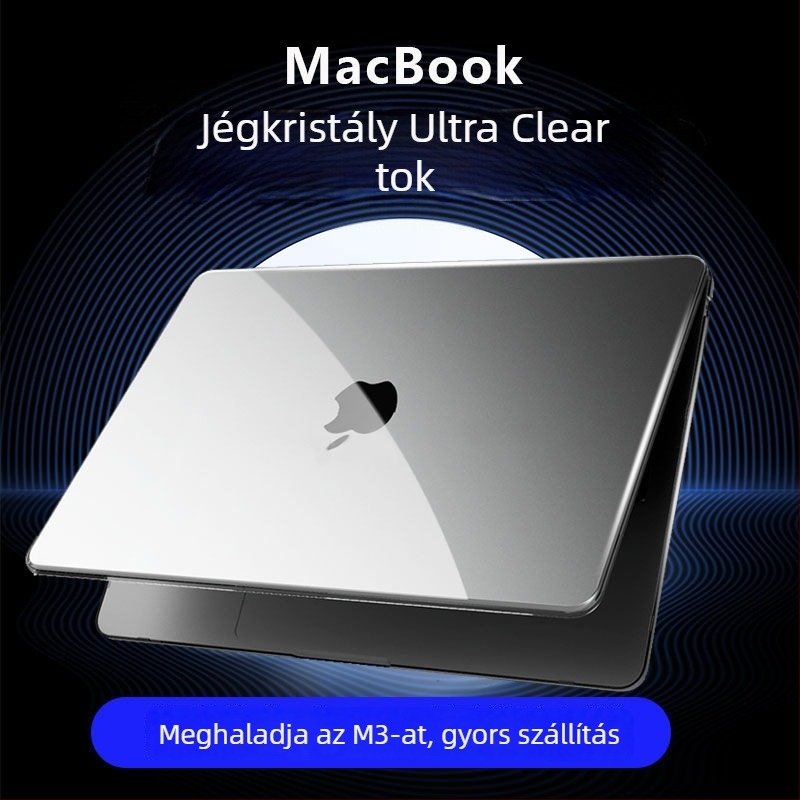 Átlátszó védőtok MacBook Air 13/15 és MacBook Pro 16-hoz, 14 hüvelykes notebookhoz, M3 modell, 13,6 hüvelykes készlet