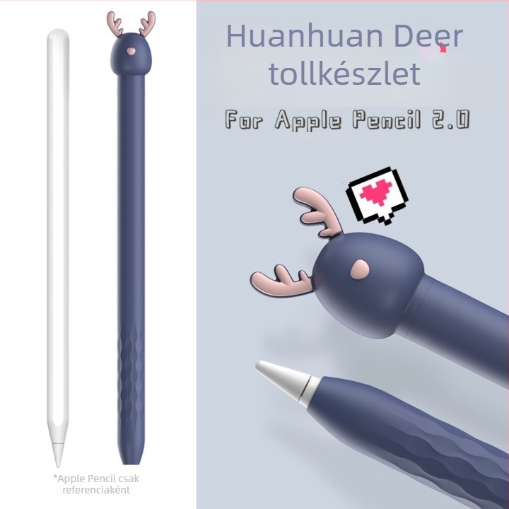 Személyre szabható szilikon védőtok Apple Pencil 2. generációhoz, iPadhez, állatos rajzfilm dizájnnal