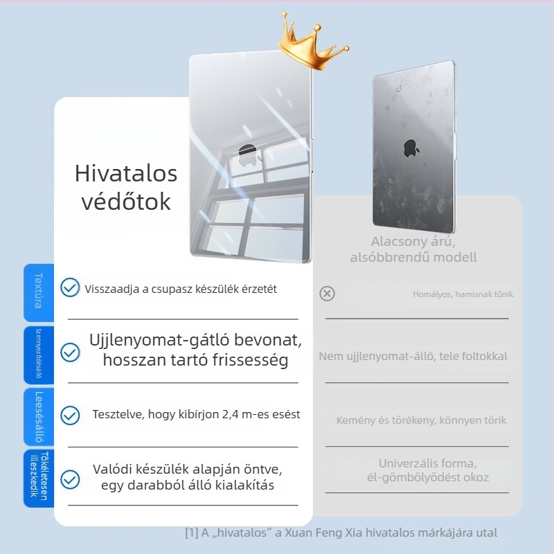 Átlátszó védőtok MacBook Pro 16 és 14 hüvelykes modellekhez, valamint MacBook Air 15 hüvelykeshez