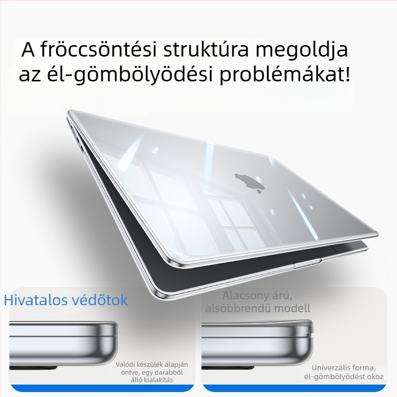 Átlátszó védőtok MacBook Pro 16 és 14 hüvelykes modellekhez, valamint MacBook Air 15 hüvelykeshez