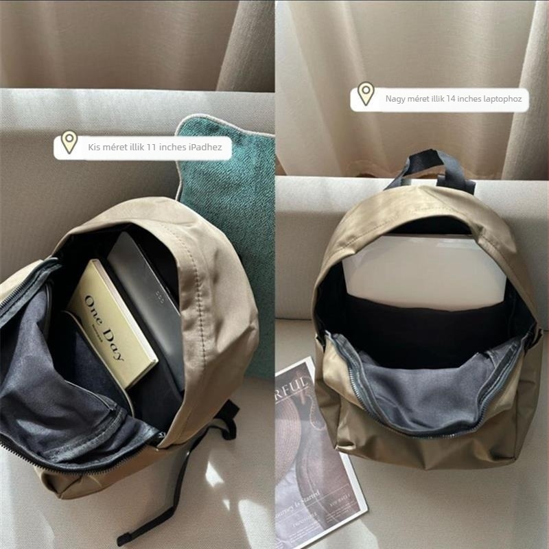 Uniszex Oxford anyagú laptop hátizsák, bővíthető, 20L alatti kapacitás, légpárnás vállpánttal, iskola használatra