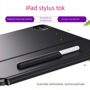 iPad stylus védőtok — matt TPE, mágneses zár, ütésálló, kompatibilis Apple iPad-del