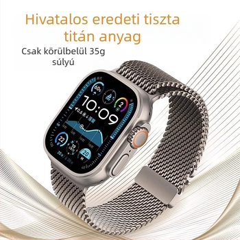 Milanese rozsdamentes acél szíj ejtőernyőcsattal Apple Watch S11-hez
