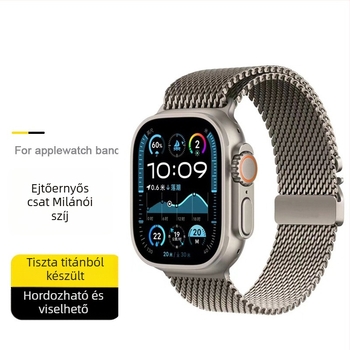 Milanese rozsdamentes acél szíj ejtőernyőcsattal Apple Watch S11-hez