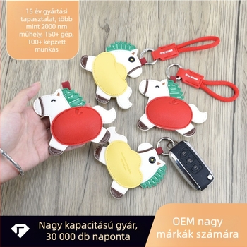 Kulcstartó táskához, ló motívum, zodiákus ló, PU anyag, új nemzeti trend