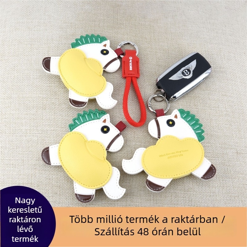 Kulcstartó táskához, ló motívum, zodiákus ló, PU anyag, új nemzeti trend
