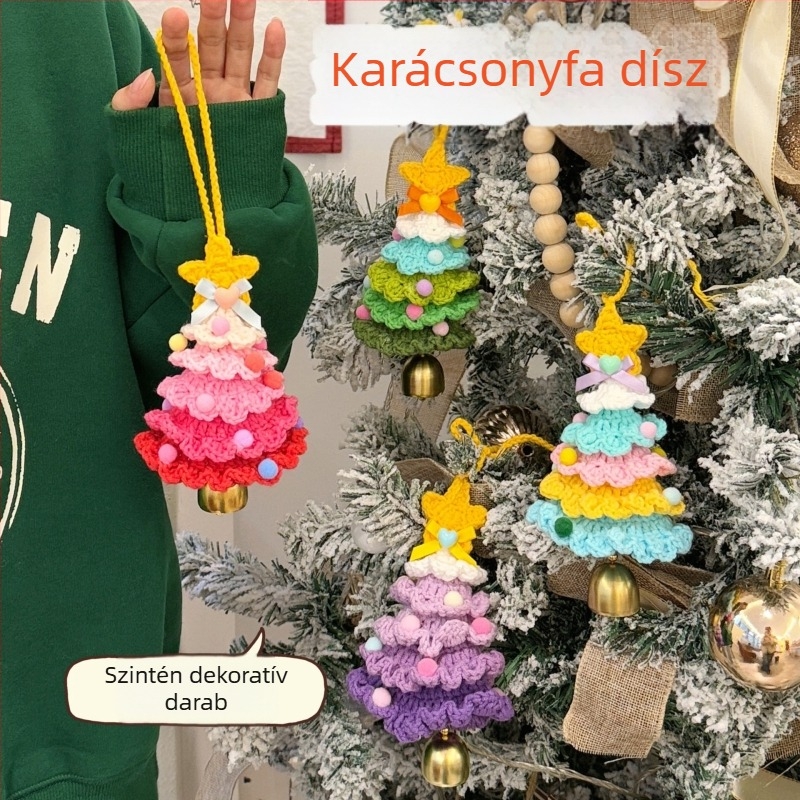Kötött karácsonyfa harangkosár autóhoz – Szövés; Minta: Karácsonyfa; Márka: Tengyi youpin; Stílus: Karácsonyi/Viselet