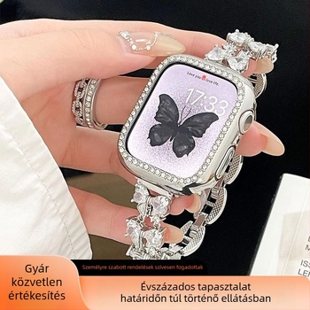 Fém csuklópánt Apple Watch-hoz – divatos stílusú csattal, kompatibil 14/18/20/22 mm interfész méretek