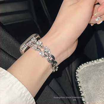 Fém csuklópánt Apple Watch-hoz – divatos stílusú csattal, kompatibil 14/18/20/22 mm interfész méretek