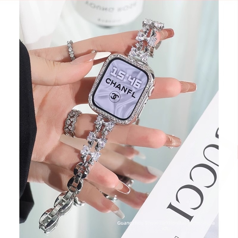 Fém csuklópánt Apple Watch-hoz – divatos stílusú csattal, kompatibil 14/18/20/22 mm interfész méretek