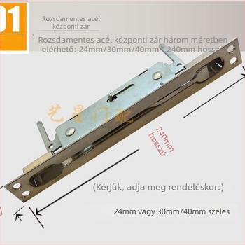 Rozsdamentes acél központi vezérlésű retesz ajtókhoz, modell YX-8036, modern egyszerű stílus