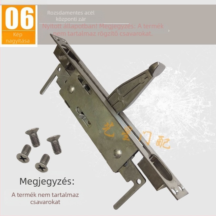 Rozsdamentes acél központi vezérlésű retesz ajtókhoz, modell YX-8036, modern egyszerű stílus