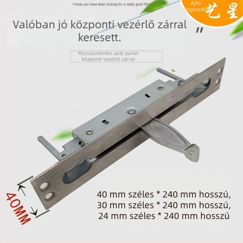 Rozsdamentes acél központi vezérlésű retesz ajtókhoz, modell YX-8036, modern egyszerű stílus