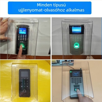 Átlátszó vízálló burkolat hozzáférés-ellenőrző eszközhöz ujjlenyomat-olvasóval és jelenlét nyilvántartással