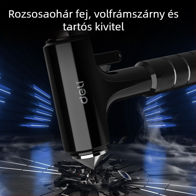 Autós biztonsági kalapács ablakszúróval és biztonsági öv vágóval – többfunkciós vészhelyzeti eszköz