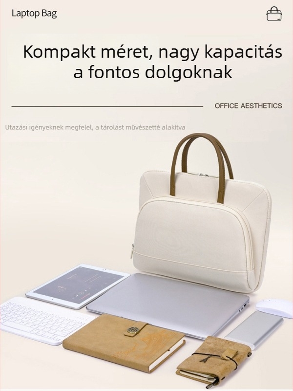 Női laptop táska - vízálló, ultra könnyű, kopásálló, Oxford szövet, poliészter bélés