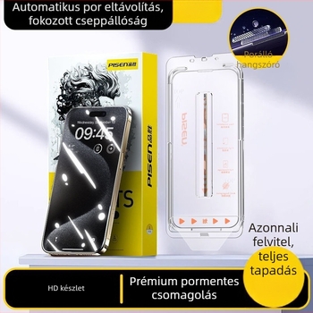 Pinsheng edzett üvegből készült előlapi védőfólia iPhone 16 Pro Max, 15, 14 — HD magánéletvédelem, teljes kijelző