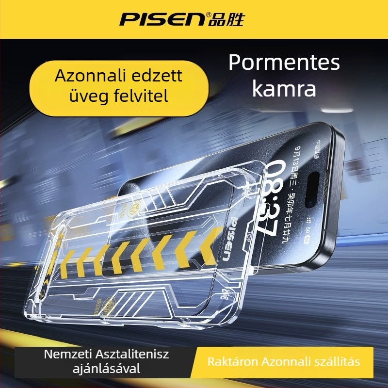 Pinsheng edzett üvegből készült előlapi védőfólia iPhone 16 Pro Max, 15, 14 — HD magánéletvédelem, teljes kijelző