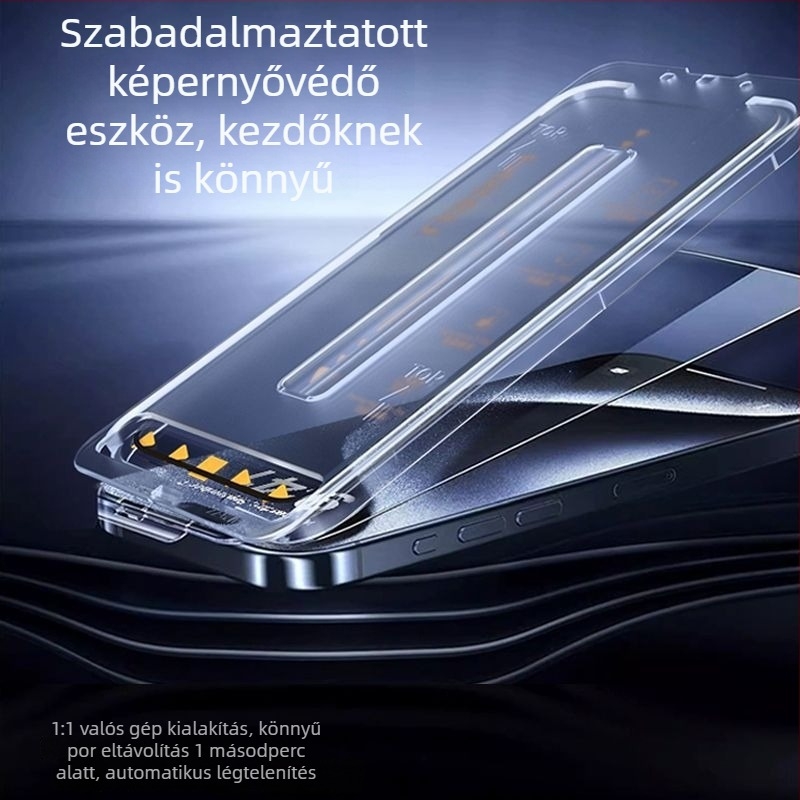 Pinsheng edzett üvegből készült előlapi védőfólia iPhone 16 Pro Max, 15, 14 — HD magánéletvédelem, teljes kijelző