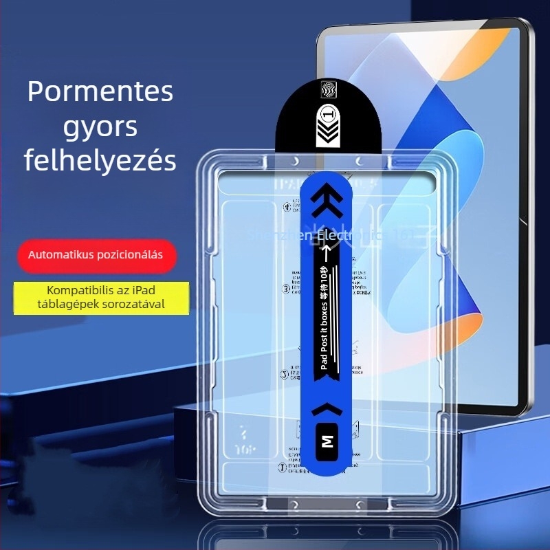 HD edzett üveg kijelzővédő iPad Air 8-hoz, iPad Pro 10. generációhoz és Mini 8-hoz pormentes telepítő dobozban