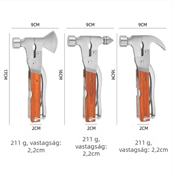 Autómentő vészkalapács – rozsdamentes acél, Rongshan, 0,4 kg