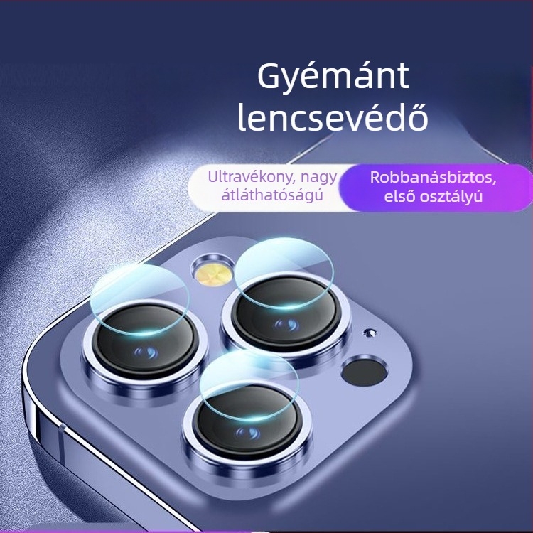Tempered üveg objektív védőfólia iPhone 15 Pro Max és iPhone 14 Pro modellekhez