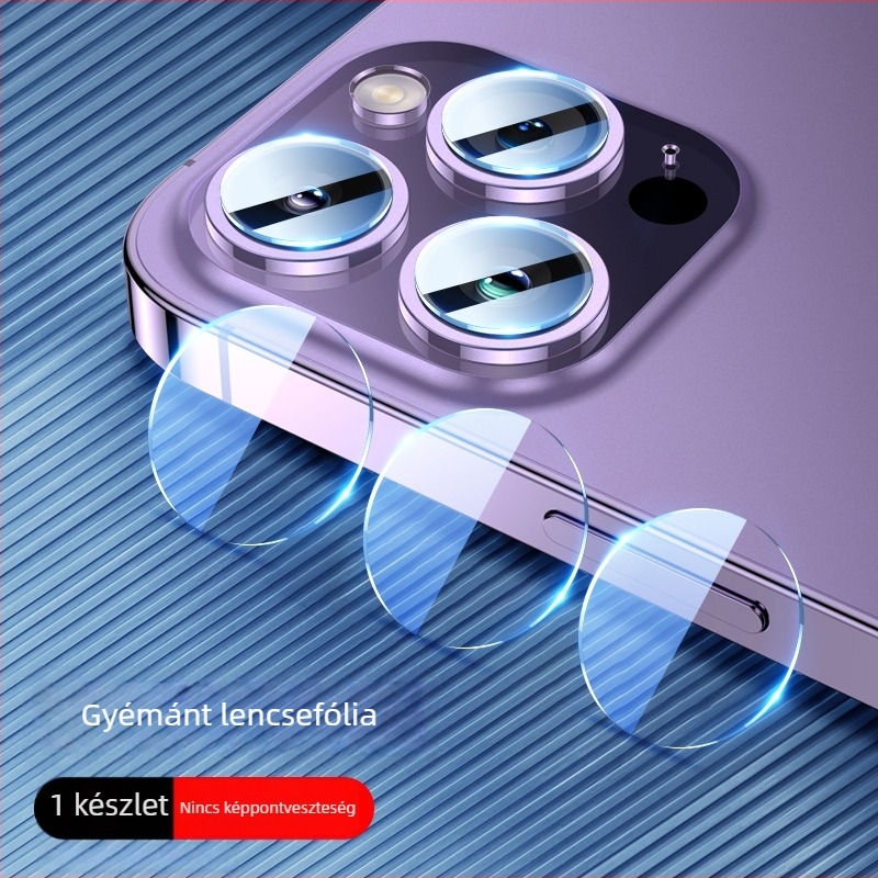 Tempered üveg objektív védőfólia iPhone 15 Pro Max és iPhone 14 Pro modellekhez