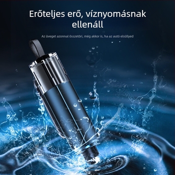Autóbiztonsági kalapács üvegbetöréshez, ötvözetű alumínium + PC, víz alatti vészhelyzethez, tömeg 100 g, márka RUNDONG AUTO ACCESSORIES