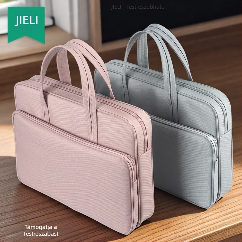 Jerry 5593 14 hüvelykes laptop táska, irodai aktatáska, vízálló, nyomtatott logóval