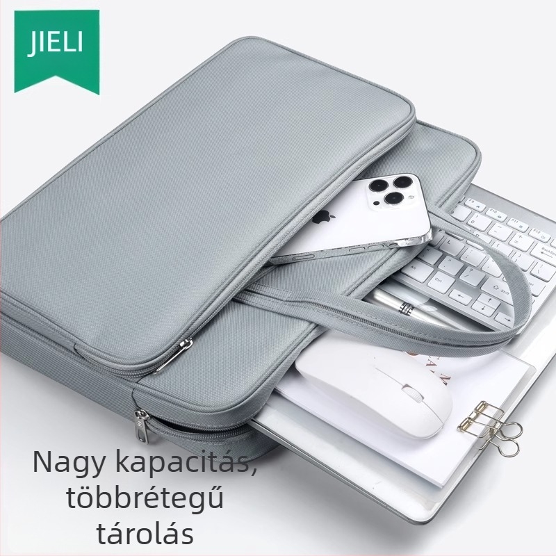 Jerry 5593 14 hüvelykes laptop táska, irodai aktatáska, vízálló, nyomtatott logóval