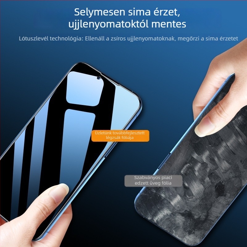 Edzett üveg kijelzővédő adatvédelmi funkcióval iPhone 11, XR, 12 Pro Max, 13, 14 Pro Max és 15 modellhez – teljes kijelző, HD élesség, ütésálló, adatvédelmi funkció, kékfény-szűrő