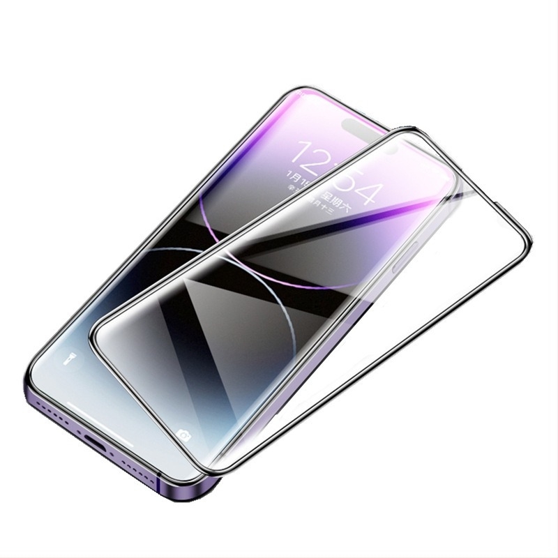 Edzett üveg kijelzővédő adatvédelmi funkcióval iPhone 11, XR, 12 Pro Max, 13, 14 Pro Max és 15 modellhez – teljes kijelző, HD élesség, ütésálló, adatvédelmi funkció, kékfény-szűrő