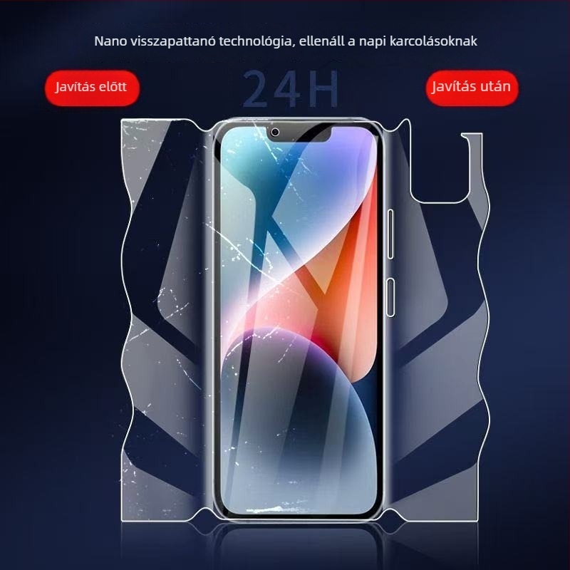 Pillangó hidrogél teljes felületű kijelzővédő iPhone 14 Pro/Pro Max – HD, kékfény elleni védelem
